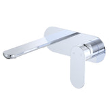 Fienza Empire Slim Basin/Bath Wall Mixer Set Oval Plate 160mm Outlet Lead Free Chrome 234106-LF