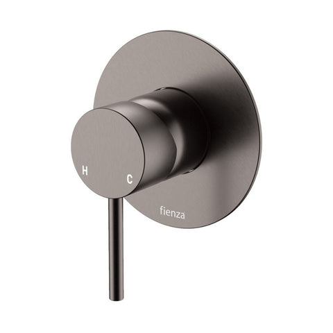 Fienza Kaya Wall Mixer Dress Kit Set Large Round Plate Lead Free Gunmetal D228101GM-3-LF