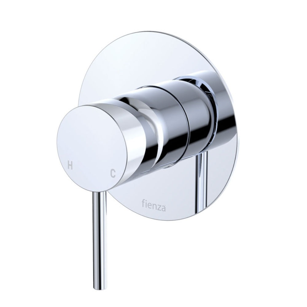 Fienza Kaya Wall Mixer Dress Kit Set Large Round Plate Lead Free Chrome D228101-3-LF