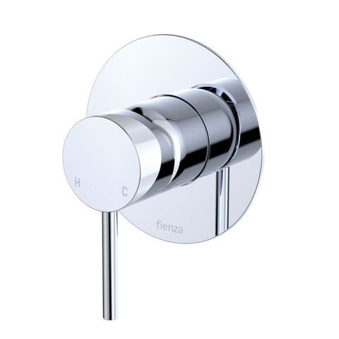 Fienza Kaya Wall Mixer Dress Kit Set Large Round Plate Lead Free Chrome D228101-3-LF