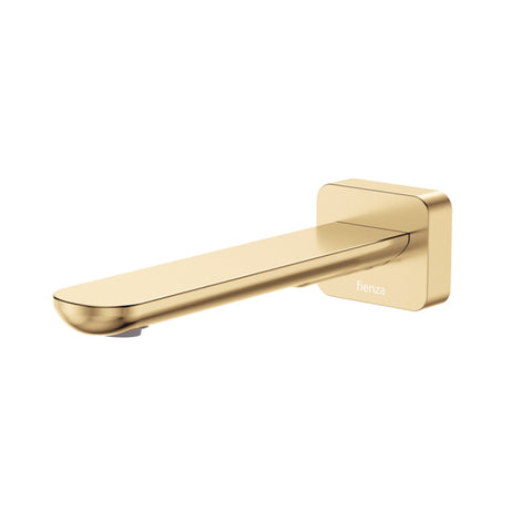 Fienza Empire Slim Wall Basin/Bath Outlet 180mm Square Plate Lead Free Urban Brass 234115UB-LF