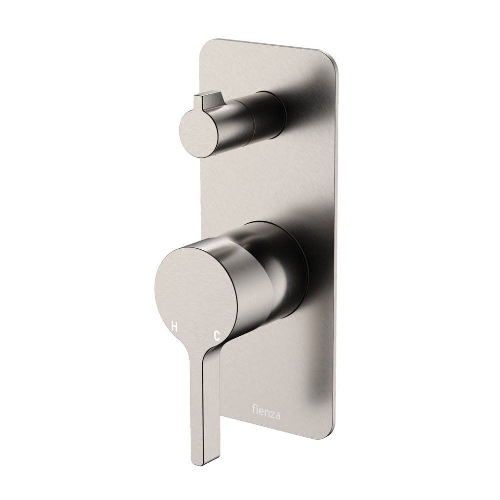 Fienza Sansa Wall Diverter Mixer Dress Kit Set Rectangular Plte Lead Free Brushed Nickel D229102BN-2-LF