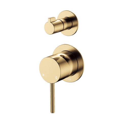 Fienza Kaya Wall Diverter Mixer Dress Kit Set Small Round Plates Lead Free Urban Brass D228102UB-4-LF
