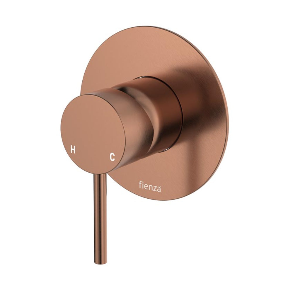 Fienza Kaya Wall Mixer Dress Kit Set Large Round Plate Lead Free Brushed Copper D228101CO-3-LF