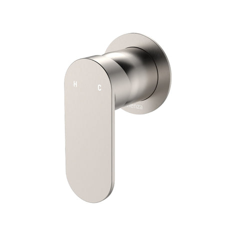 Fienza Empire Slim Wall Mixer Round Plate Lead Free Brushed Nickel 234101BN-2-LF