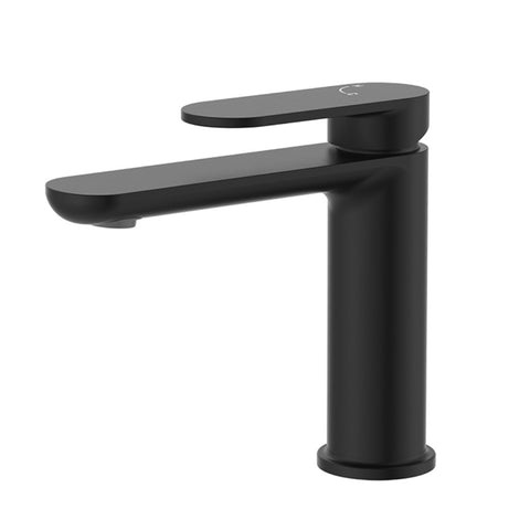Fienza Empire Slim Basin Mixer Cold Start Lead Free Matte Black 234103B-LF