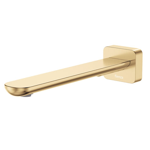 Fienza Empire Slim Wall Basin/Bath Outlet 220mm Square Plate Lead Free Urban Brass 234116UB-LF