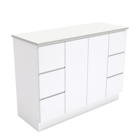 Fienza Fingerpull On Kickboard Cabinet 1200mm Gloss White (Cabinet Only) 120C