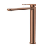 Fienza Empire Slim Tall Basin Mixer Cold Start Lead Free Brushed Copper 234107CO-LF