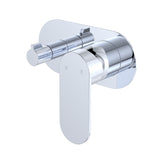 Fienza Empire Slim Wall Diverter Mixer Large Oval Plate Horizontal Lead Free Chrome 234112-LF