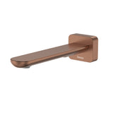 Fienza Empire Slim Wall Basin/Bath Outlet 180mm Square Plate Lead Free Brushed Copper 234115CO-LF