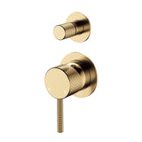 Fienza Axle Wall Diverter Mixer Dress Kit Set Small Round Plates Lead Free Urban Brass D231102UB-4-LF