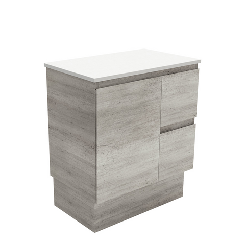 Fienza Edge On Kickboard Cabinet Right Drawers 750mm Industrial (Cabinet Only) 75XKR