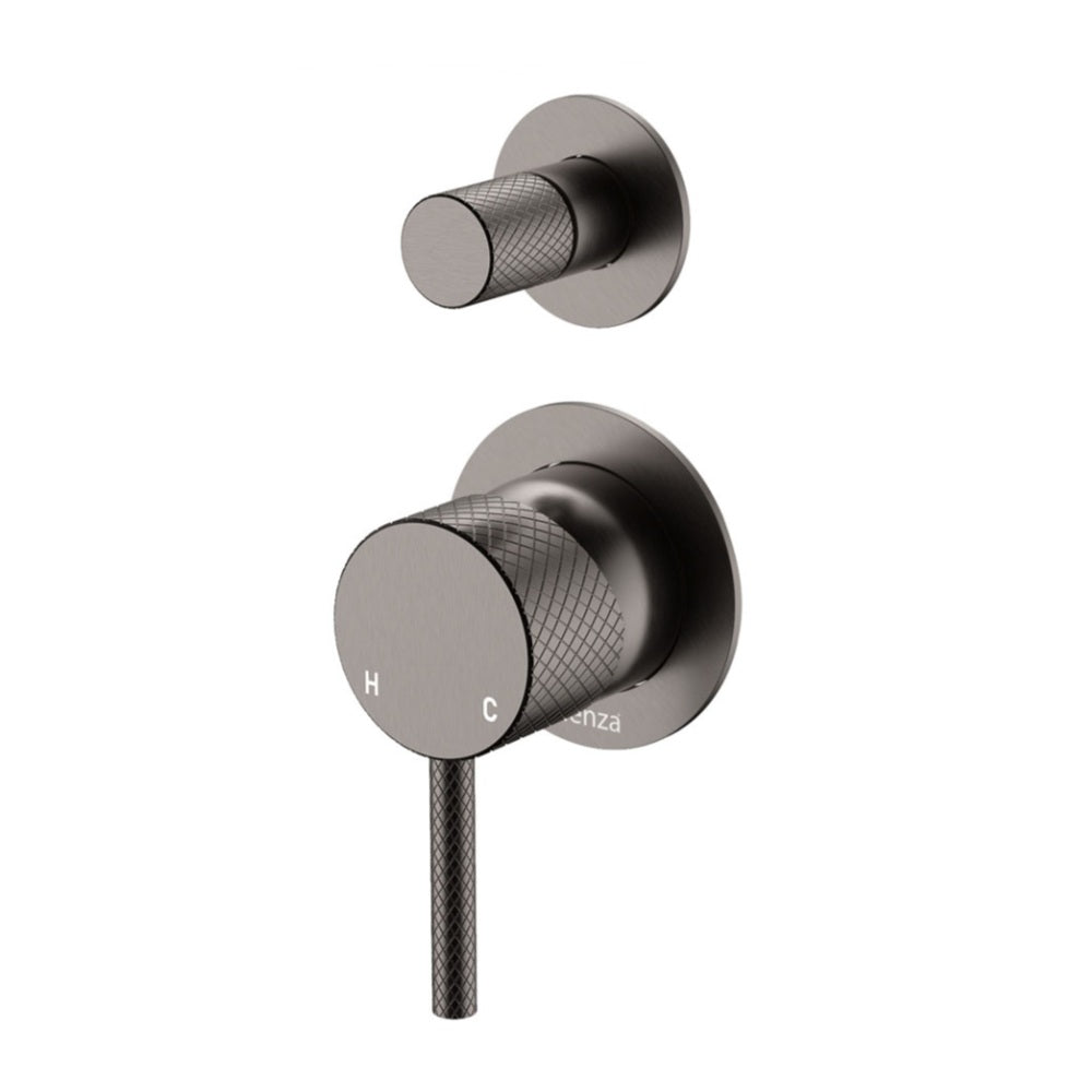 Fienza Axle Wall Diverter Mixer Dress Kit Set Small Round Plates Lead Free Gunmetal D231102GM-4-LF