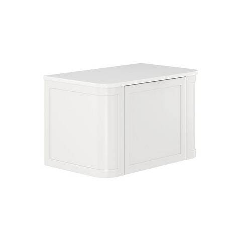 Fienza Mila Curved Shaker 750 Wall Hung Cabinet Only 1 Drawers 735x460x450mm Satin White (Cabinet Only) 75CM