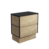 Fienza Amato 750 On Kickboard Cabinet 743x460x850mm (Matte Black Frames) Scandi Oak (Cabinet Only) 75BSFK