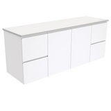 Fienza Fingerpull Wall Hung Cabinet 1500mm Gloss White (Cabinet Only) 150F