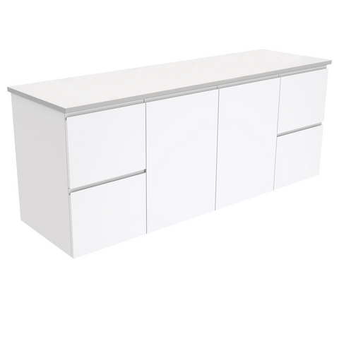 Fienza Fingerpull Wall Hung Cabinet 1500mm Gloss White (Cabinet Only) 150F