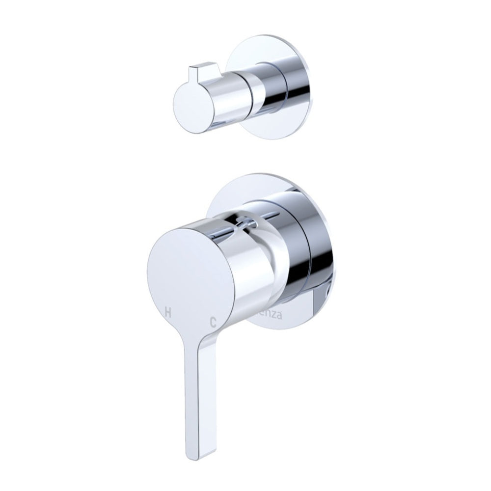 Fienza Sansa Wall Diverter Mixer Dress Kit Set Round Plates Lead Free Chrome D229102-4-LF