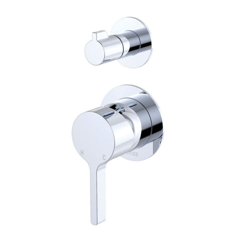 Fienza Sansa Wall Diverter Mixer Dress Kit Set Round Plates Lead Free Chrome D229102-4-LF