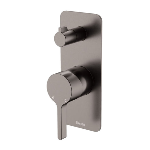 Fienza Sansa Wall Diverter Mixer Dress Kit Set Rectangular Plte Lead Free Gunmetal D229102GM-2-LF