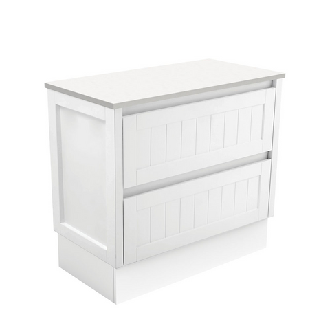 Fienza Hampton On Kickboard Cabinet 900mm Gloss White (Cabinet Only) 90TK