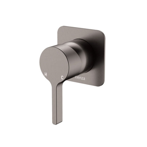 Fienza Sansa Wall Mixer Dress Kit Set Square Plate Lead Free Gunmetal D229101GM-2-LF