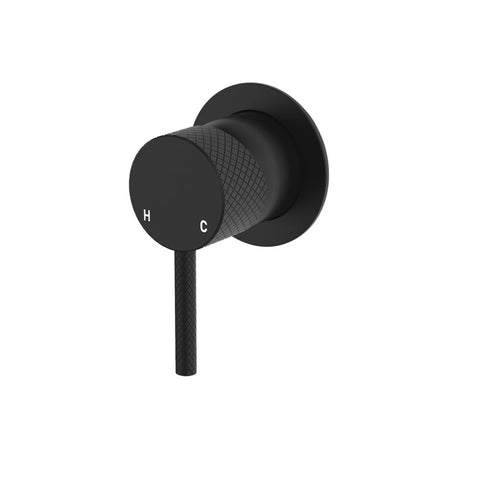 Fienza Axle Wall Mixer Dress Kit Set Small Round Plate Lead Free Matte Black D231101B-LF