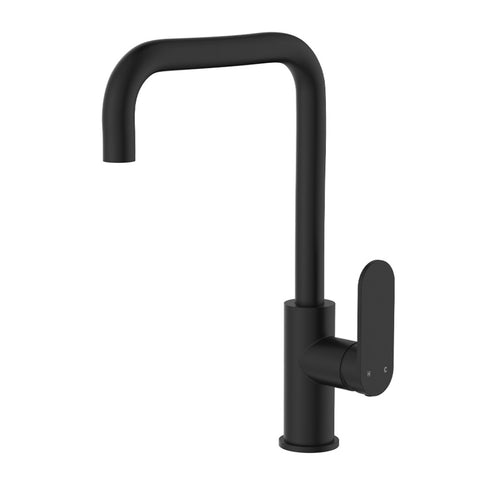 Fienza Empire Slim Sink Mixer Lead Free Matte Black 234105B-LF