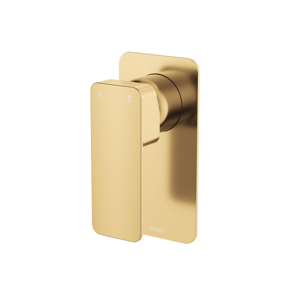 Fienza Tono Wall Mixer Dress Kit Large Rectangular Plate Lead Free Urban Brass D233101UB-LF