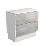 Fienza Amato 900 On Kickboard Cabinet Only 895x460x850mm (Satin White Panels) Industrial (Cabinet Only) 90BXWK