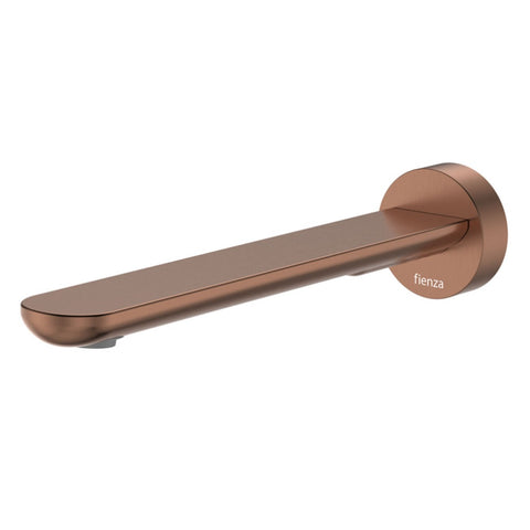Fienza Empire Slim Wall Bath/Basin Outlet 220mm Round Plate Lead Free Brushed Copper 234116CO-2-LF