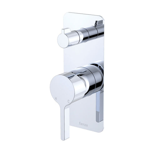 Fienza Sansa Wall Diverter Mixer Dress Kit Set Rectangular Plte Lead Free Chrome D229102-2-LF
