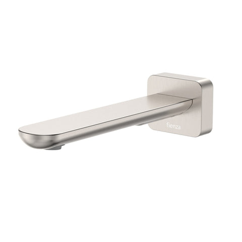 Fienza Empire Slim Wall Basin/Bath Outlet 180mm Square Plate Lead Free Brushed Nickel 234115BN-LF