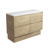 Fienza Amato 1200 On Kickboard Cabinet 1195x460x850mm Scandi Oak (Cabinet Only) 120BSK