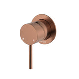 Fienza Kaya Wall Mixer Dress Kit Set Small Round Plate Lead Free Brushed Copper D228101CO-LF