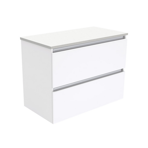 Fienza Quest Wall Hung Cabinet Large Drawers 900mm Gloss White (Cabinet Only) 90Q