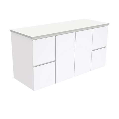 Fienza Fingerpull Wall Hung Cabinet 1200mm Gloss White (Cabinet Only) 120F