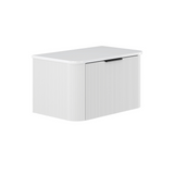 Fienza Minka 750 Curved Wall Hung Cabinet Only 1 Drawer 740x460x400mm Satin White (Cabinet Only) 75UW-C