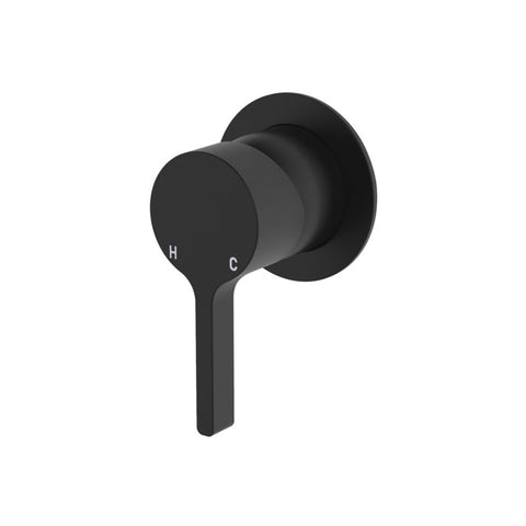 Fienza Sansa Wall Mixer Dress Kit Set Round Plate Lead Free Matte Black D229101B-LF