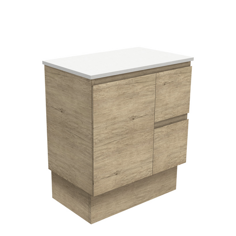 Fienza Edge On Kickboard Cabinet Right Drawers 750mm Scandi Oak (Cabinet Only) 75SKR