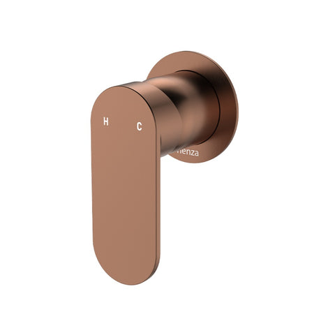 Fienza Empire Slim Wall Mixer Round Plate Lead Free Brushed Copper 234101CO-2-LF