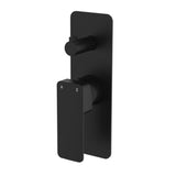 Fienza Tono Wall Diverter Mixer Dress Kit Large Rectangular Plate Lead Free Matte Black D233102B-LF