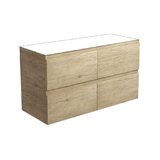 Fienza Amato 1200 Wall Hung Base Cabinet Only 1163x460x650mm Scandi Oak (Cabinet Only) 120BS-C