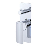 Fienza Tono Wall Diverter Mixer Dress Kit Large Rectangular Plate Lead Free Chrome D233102-LF