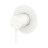 Fienza Kaya Wall Mixer Dress Kit Set Large Round Plate Lead Free Matte White D228101MW-3-LF