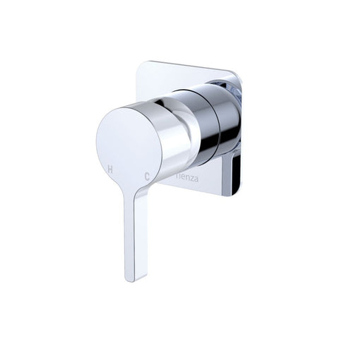 Fienza Sansa Wall Mixer Dress Kit Set Square Plate Lead Free Chrome D229101-2-LF