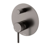 Fienza Axle Wall Diverter Mixer Dress Kit Set Large Round Plate Lead Free Gunmetal D231102GM-LF