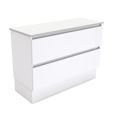 Fienza Quest On Kickboard Cabinet 1200mm Gloss White (Cabinet Only) 120QK