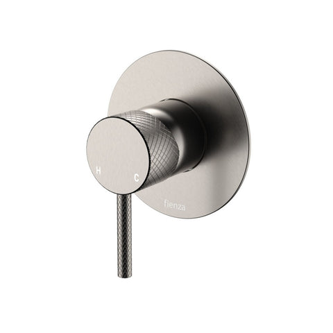 Fienza Axle Wall Mixer Dress Kit Set Large Round Plate Lead Free Brushed Nickel D231101BN-3-LF